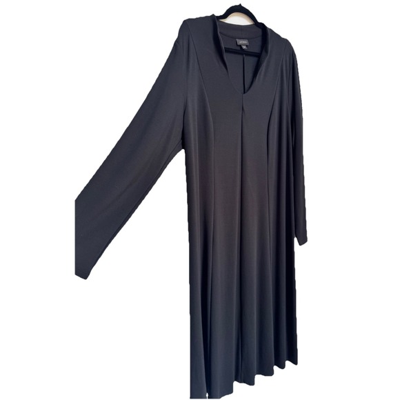 J Jill Wearever Black Jersey Dress 2X Lagenlook Classic Minimalist Modest $119 - Picture 13 of 16